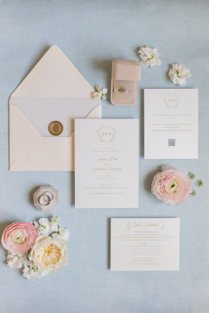 Classic reception design by Christiana Burton at Hazelnut Farm, photographed by Louisville wedding photographer.
