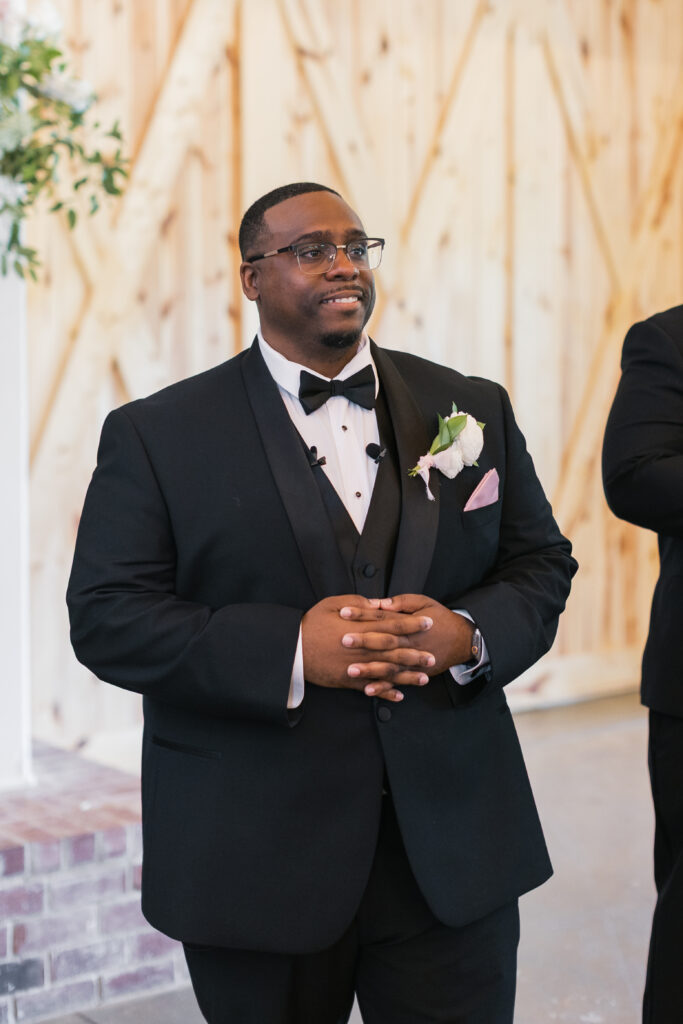 Candid laughter between newlyweds captured at their Hazelnut Farm wedding by Emily Peters Photography.