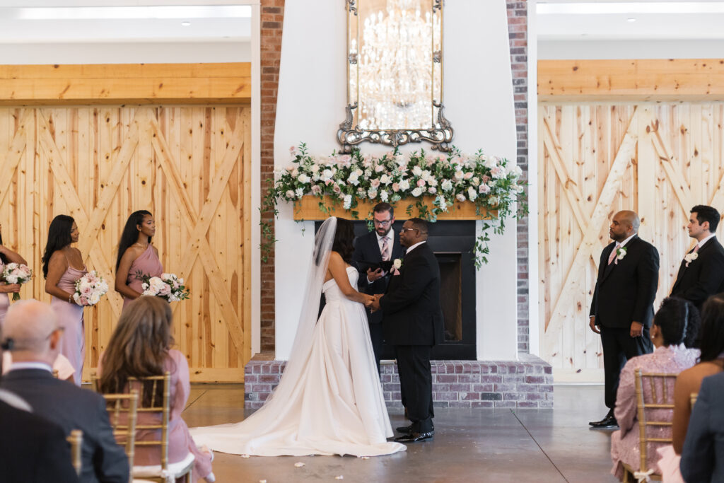 Elegant tablescape at Hazelnut Farm showcasing romantic florals and classic Southern charm.