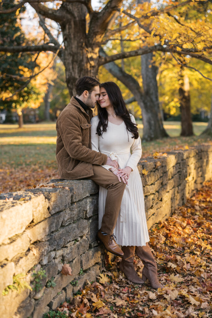 Elegant wedding photo on the grounds of Locust Grove.