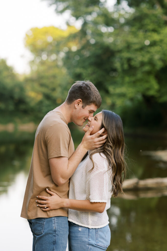 Timeless wedding portrait at a meaningful family location.
