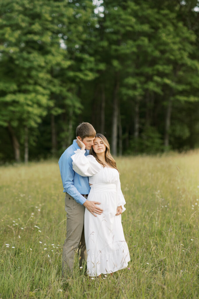 Wedding photo on the couple’s family property.”